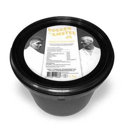 Roomyoghurt 5 kg Boeren van Amstel  *Bestelartikel (Vrijdag voor 12 uur bestellen = dinsdag leveren)