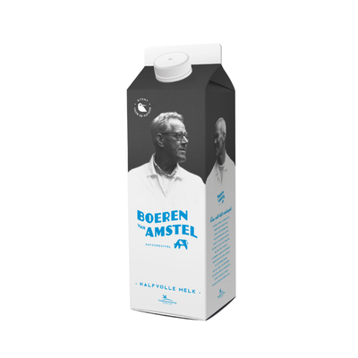Melk Halfvol 6 x 1 ltr Boeren van Amstel  *Bestelartikel (Vrijdag voor 12 uur bestellen = dinsdag leveren)